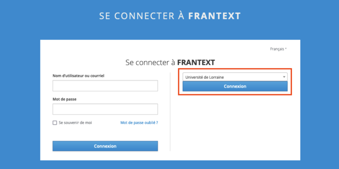 Se connecter à Frantext